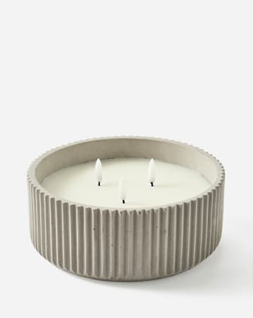 Large LED Textured Candle