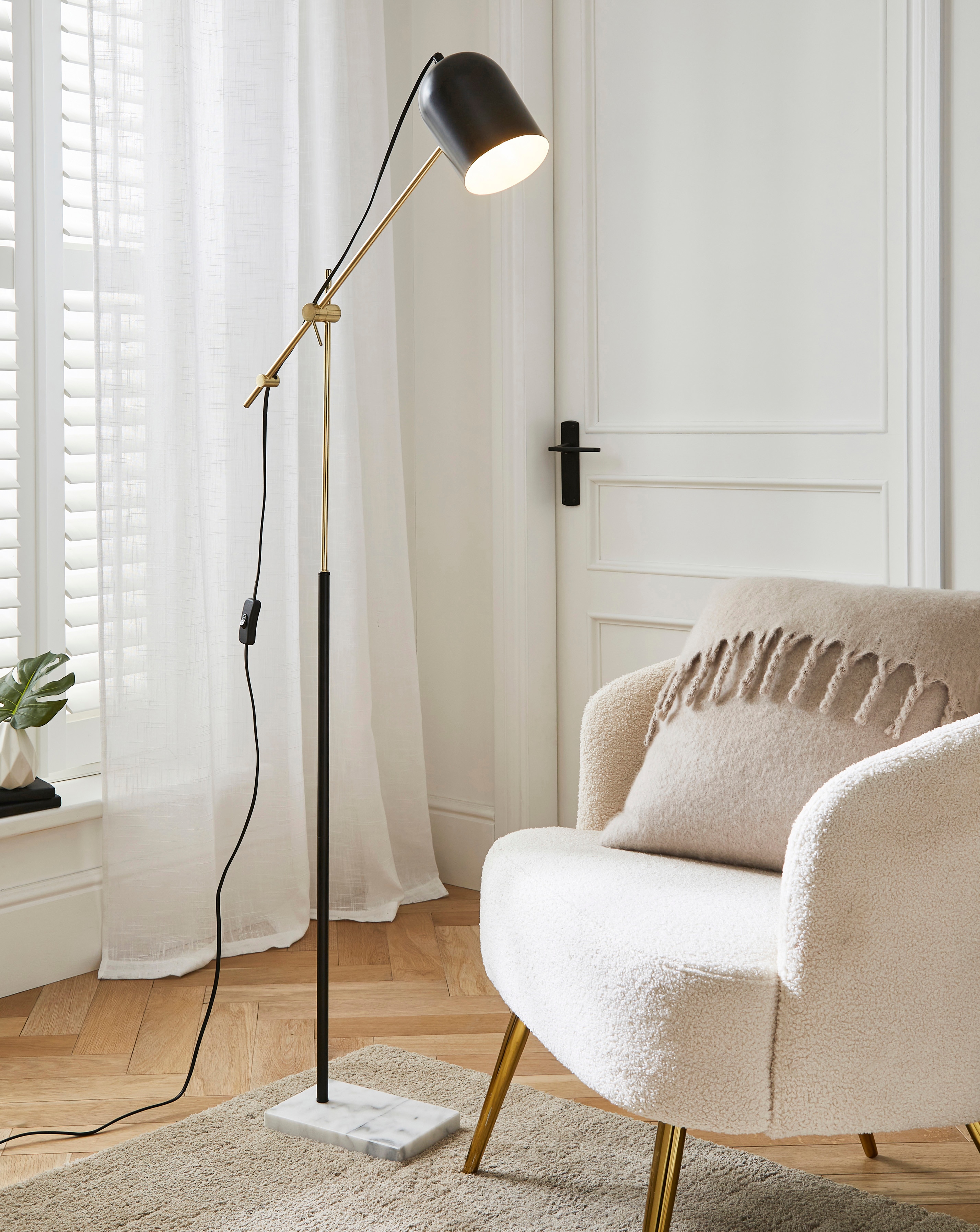 Emery Marble Base Floor Lamp