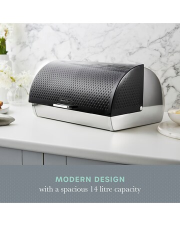 Swan Elegance Bread Bin - 14L - Black