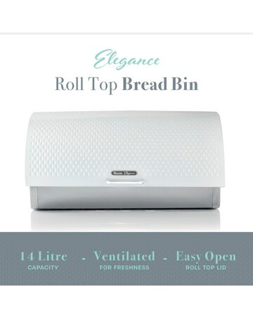 Swan Elegance Bread Bin - 14L - White