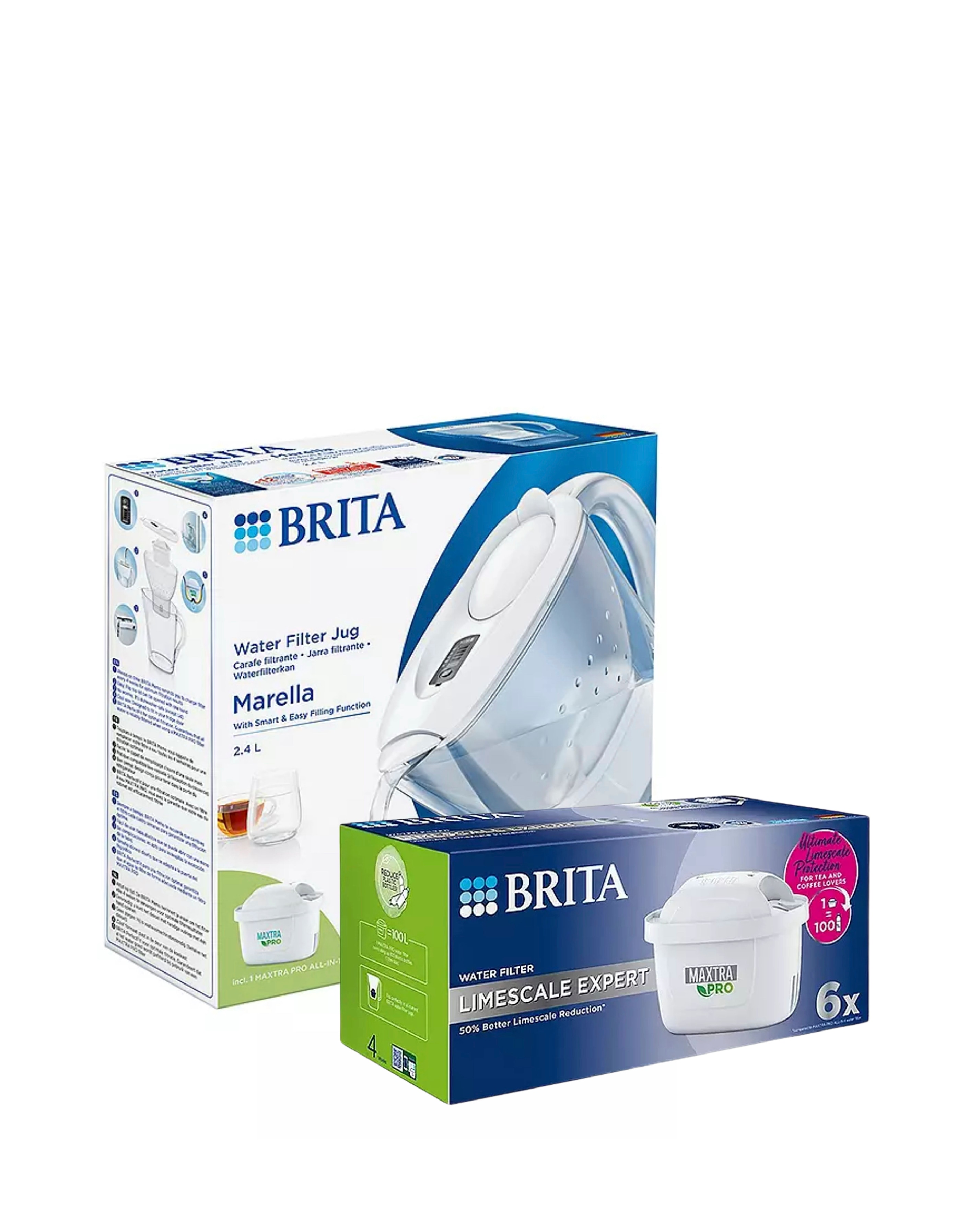 Brita White Jug, Limescale Filters - 6