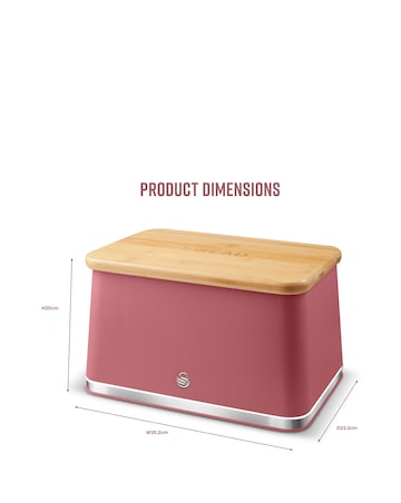 Swan Nordic Bread Bin Fuschia Rose