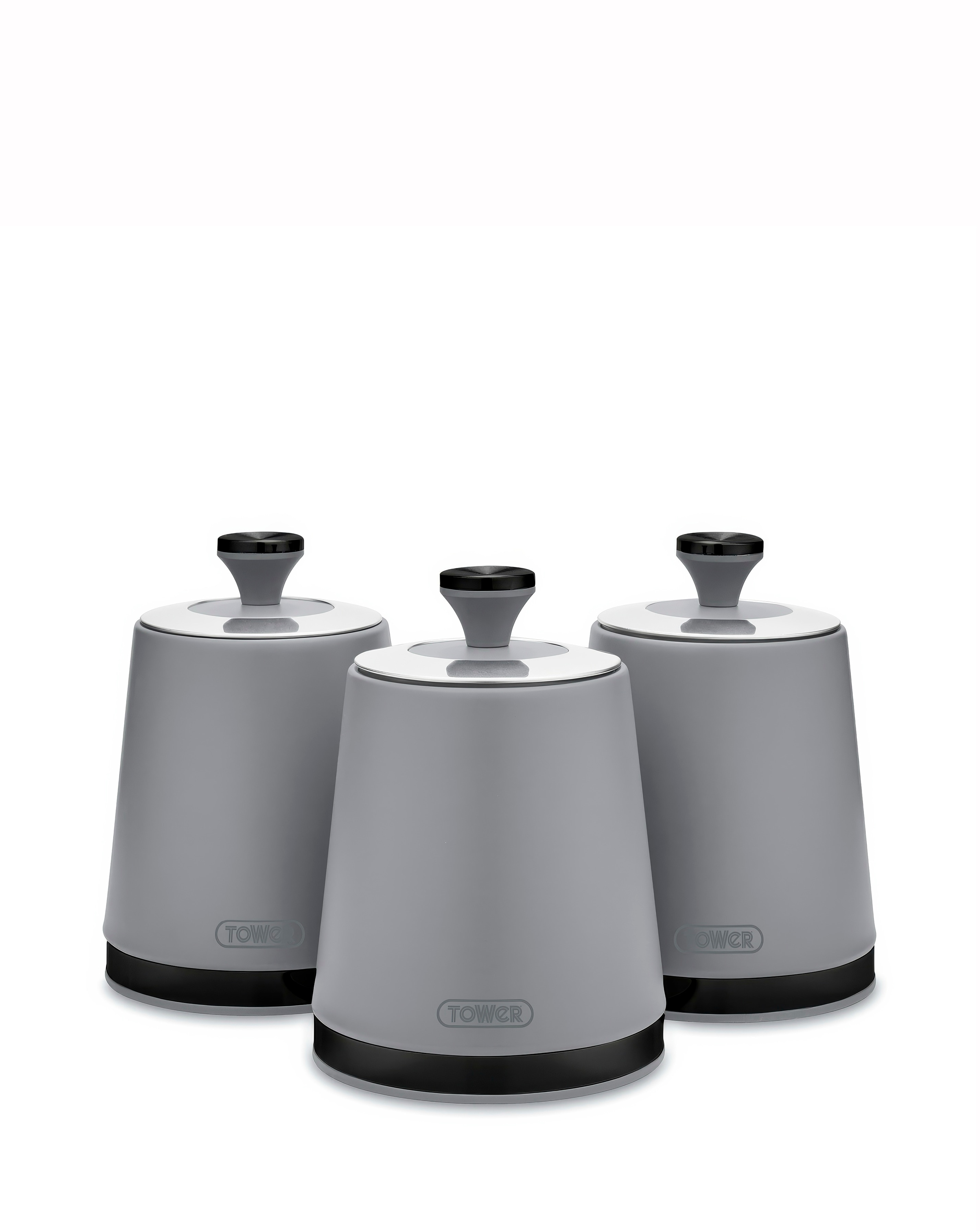 Tower Sera Set of 3 Canisters Grey