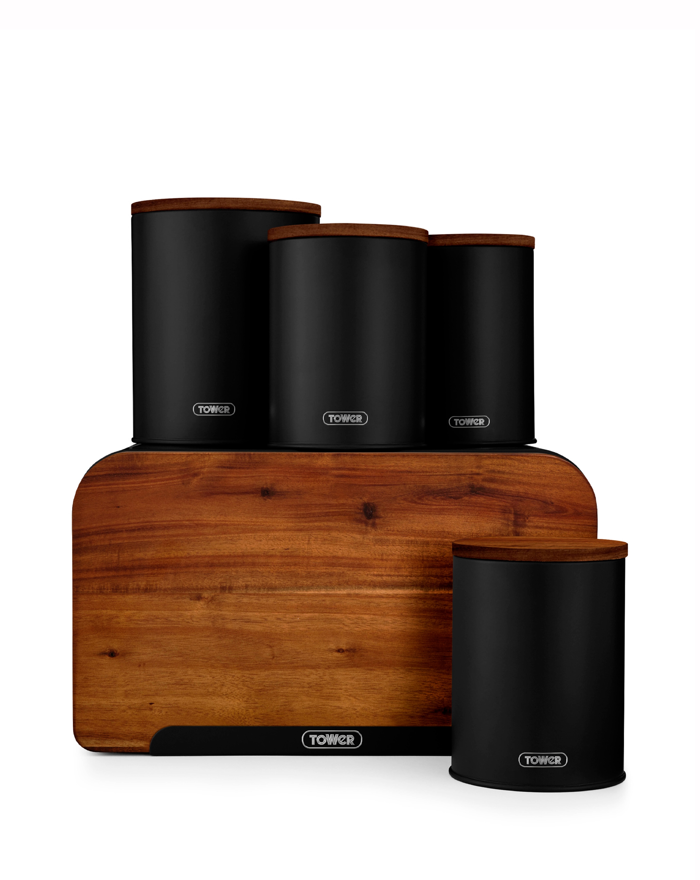 Tower Scandi 5 Piece Storage Set Black