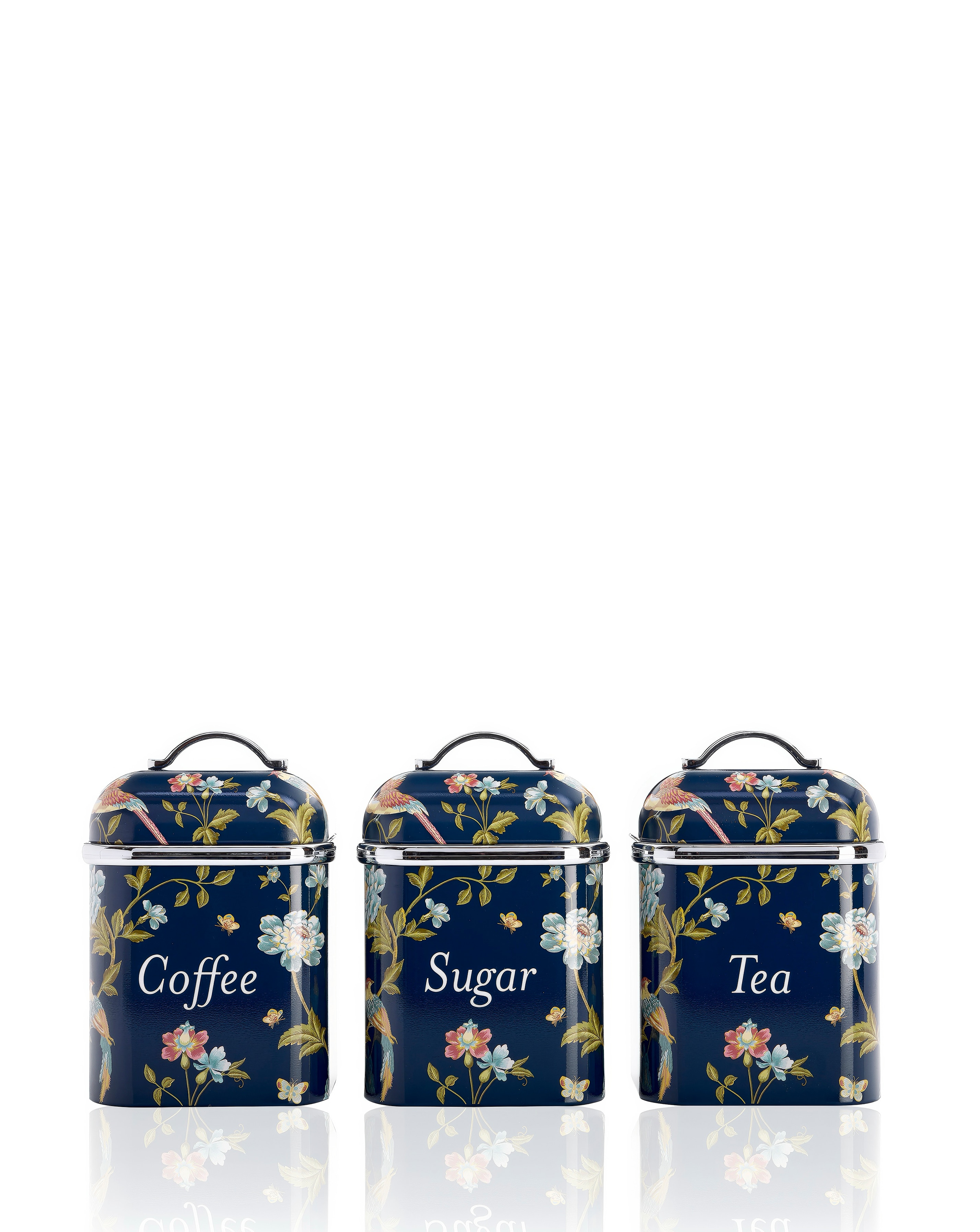 Laura Ashley Set of 3 Canisters Navy