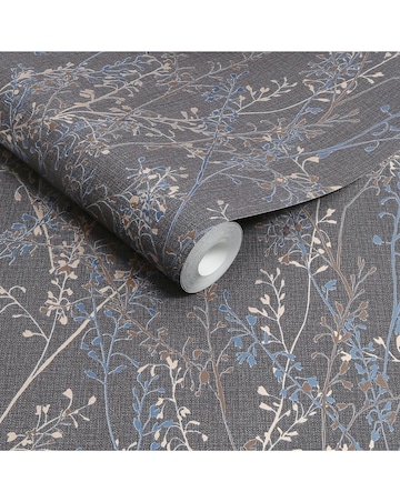 Boutique Breeze Sprig Blue Wallpaper