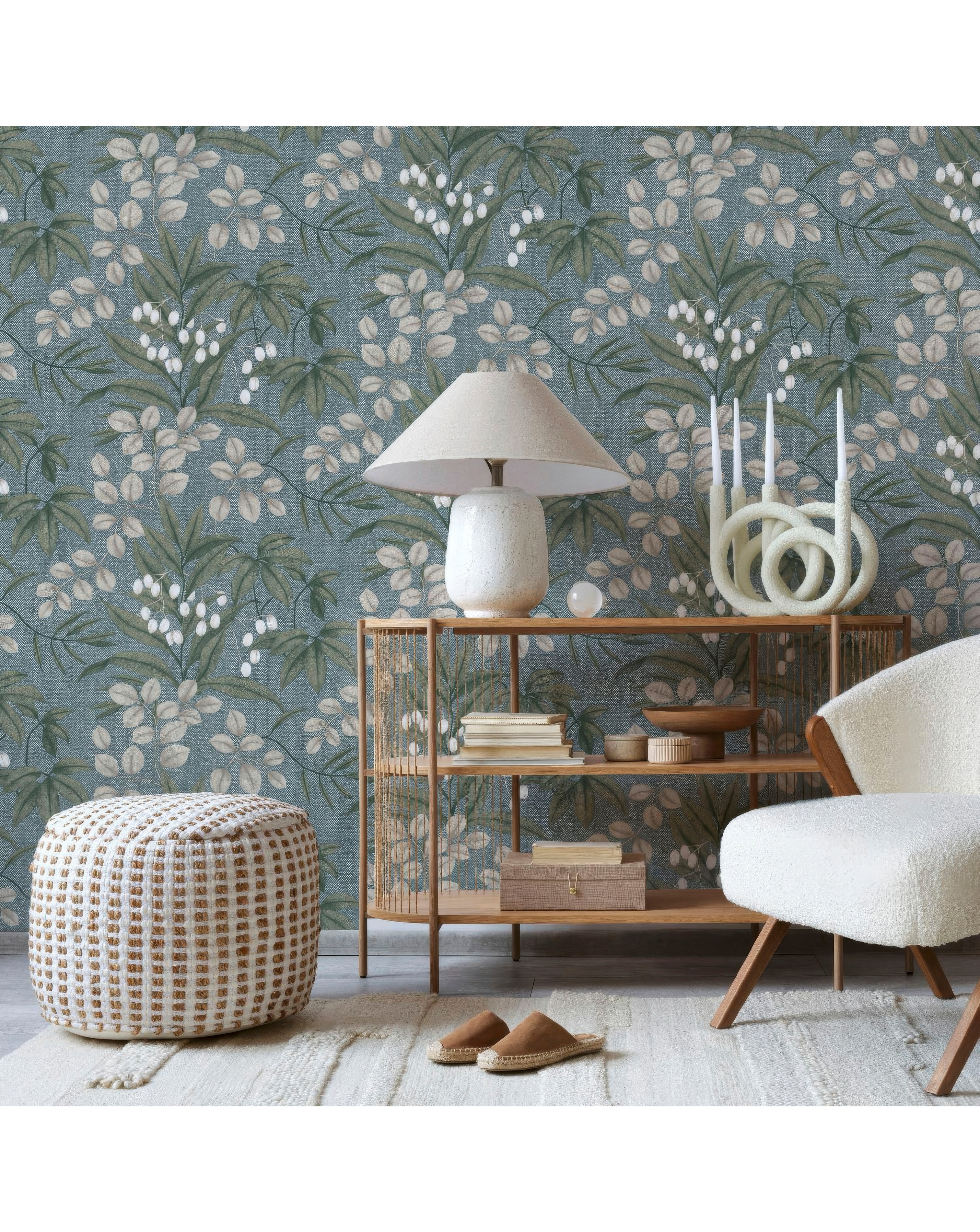 Superfresco Easy Blue Floral Wallpaper