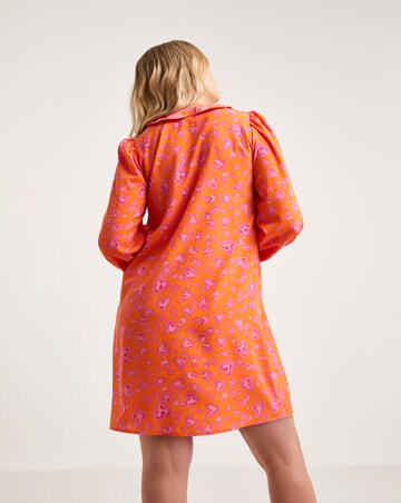 Mixed Animal Print Button Through Shirt Dress