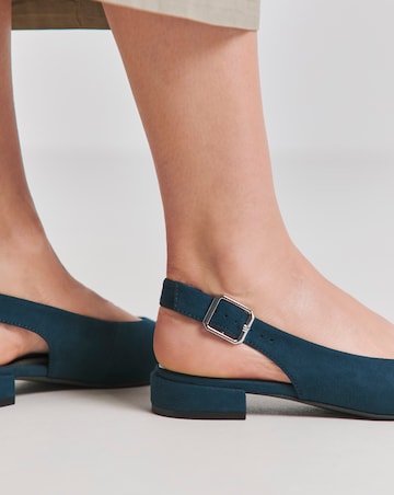 Low Block Heel Slingback Ex Wide Fit