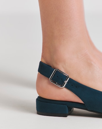 Low Block Heel Slingback Ex Wide Fit