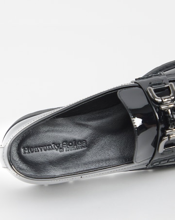 Heavenly Soles Skye Low Wedge Tassle Trim Loafer - Extra Wide Fit (EEE)