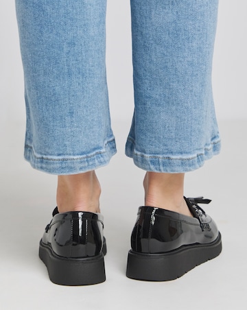 Heavenly Soles Skye Low Wedge Tassle Trim Loafer - Extra Wide Fit (EEE)