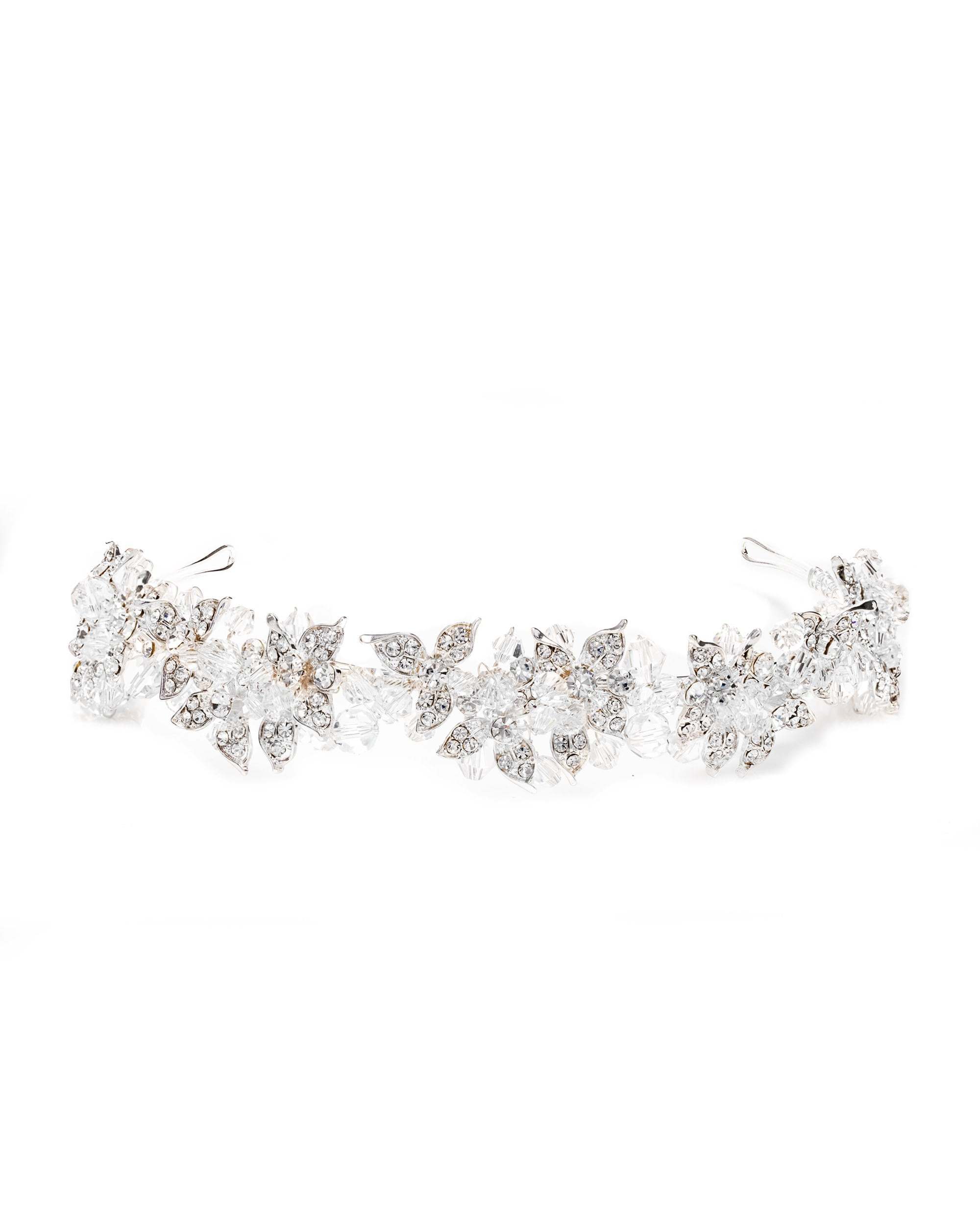 Jon Richard Silver Leaf & Bead Headband