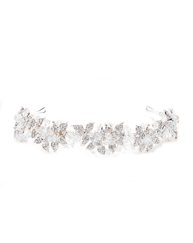 Silver Leaf And Bead Statement Emery Headband
