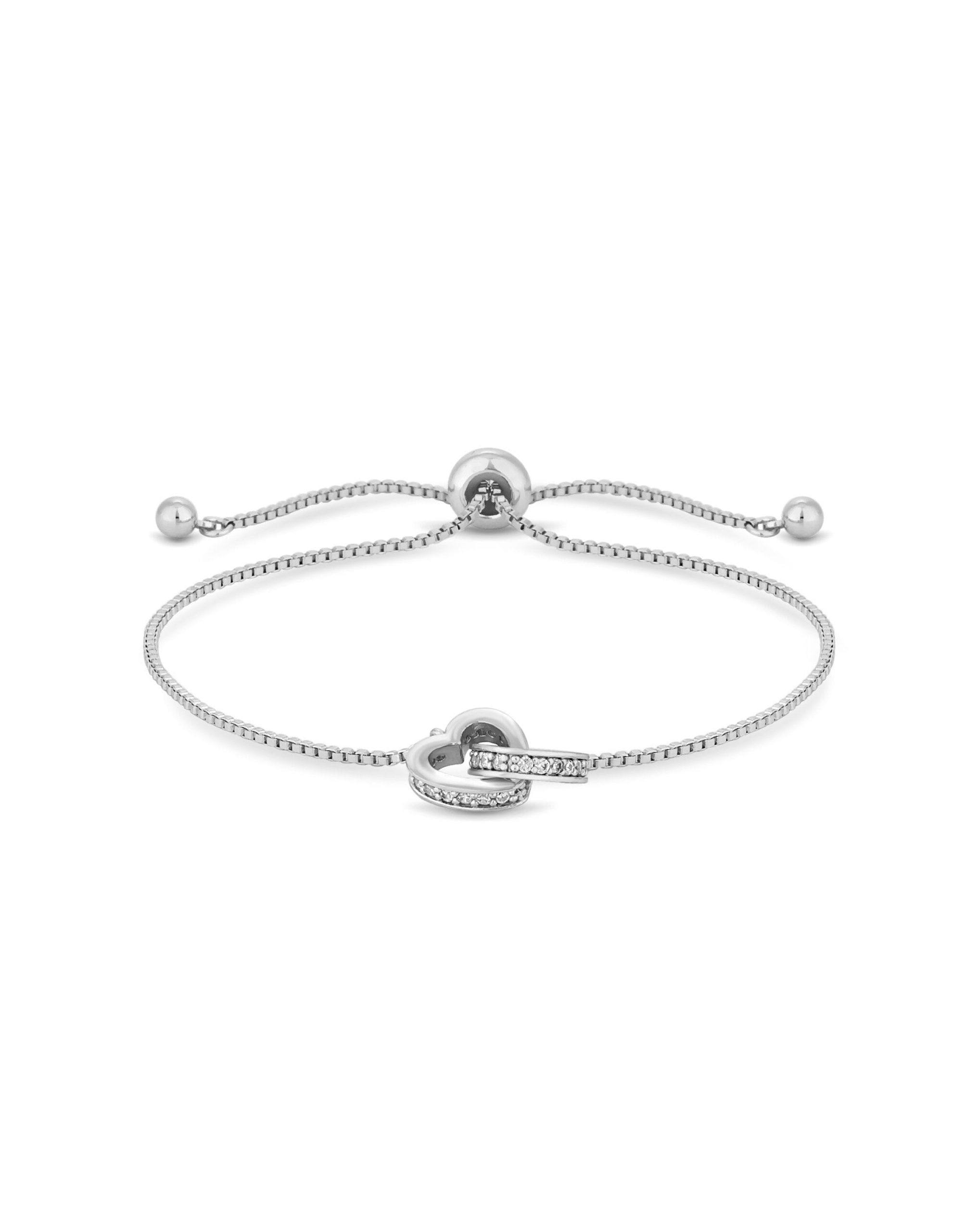 Jon Richard Clear Crystal Heart Bracelet