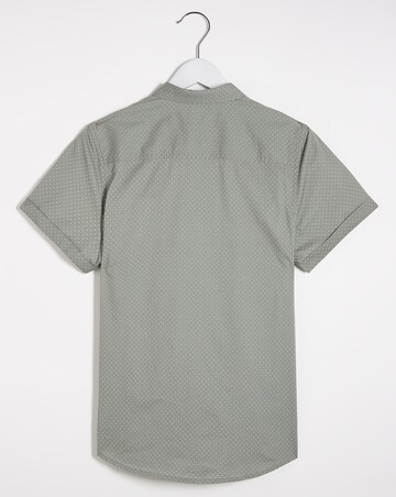 Green Polka Dot Short Sleeve Shirt Long