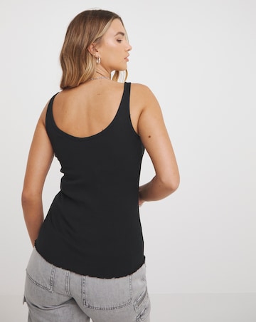 Simply Be Black & Black 2 Pack Pure Cotton Multiwear Vest