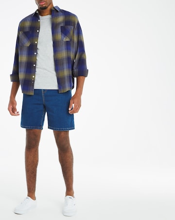 Mid Wash Elasticated Waist Shorts