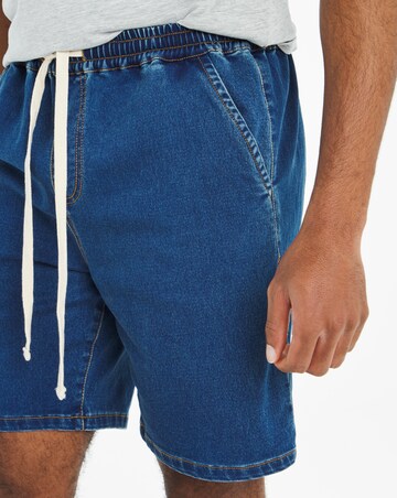 Mid Wash Elasticated Waist Shorts