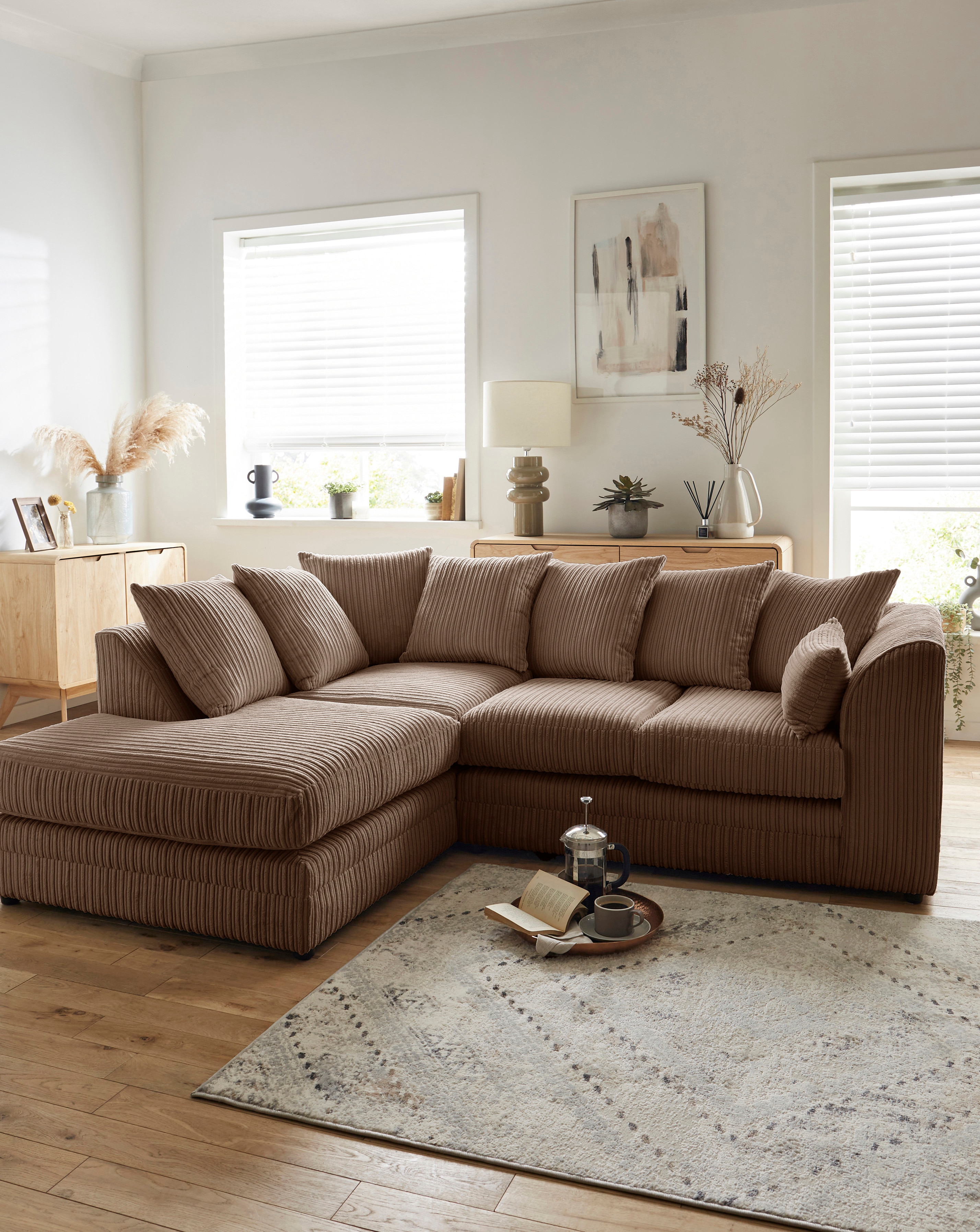 Ferguson Left Hand Chaise Sofa - Coffee