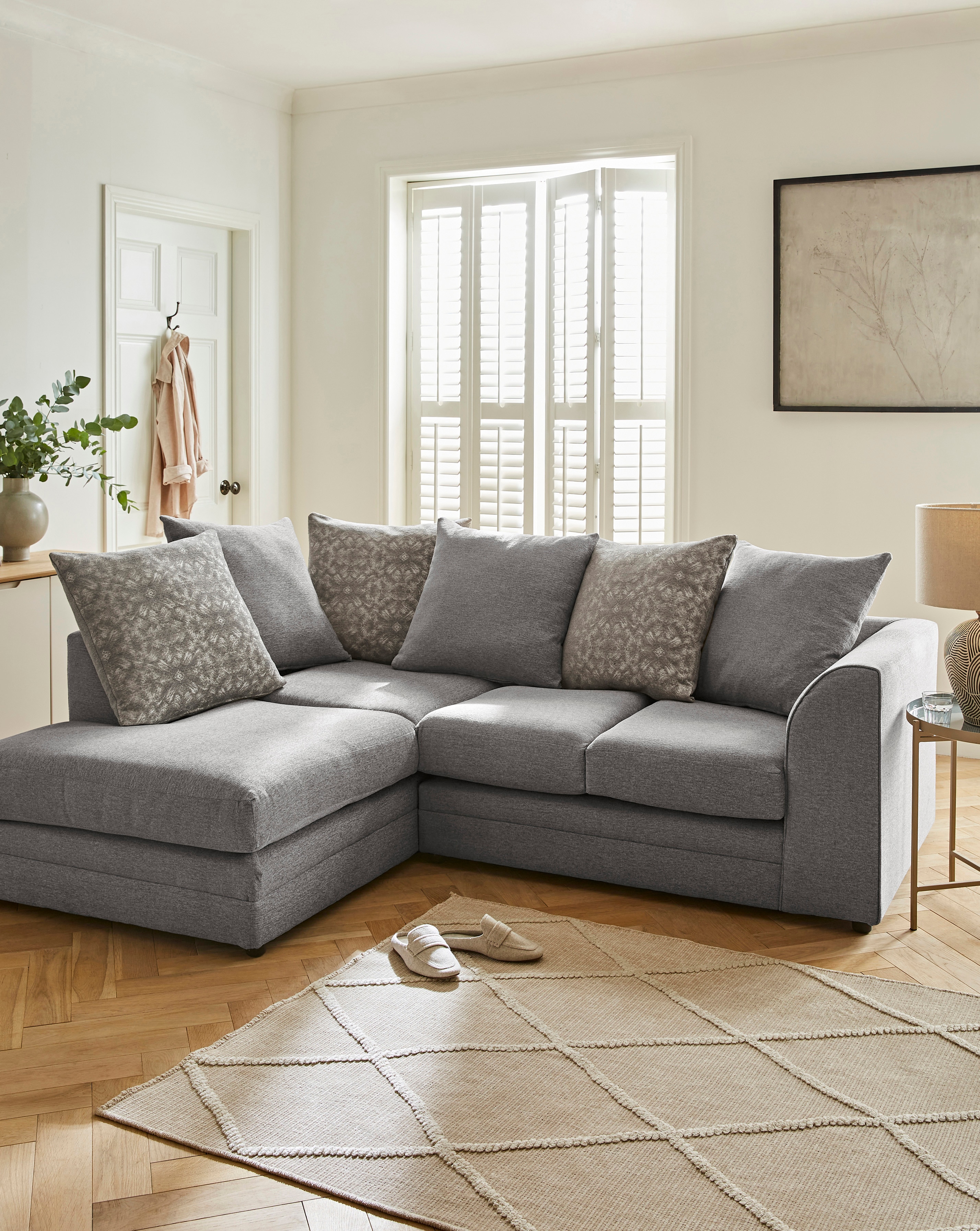 Missy Chenille Left Hand Corner Sofa