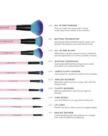 Spectrum 10 Piece Essential Makeup Brush Set