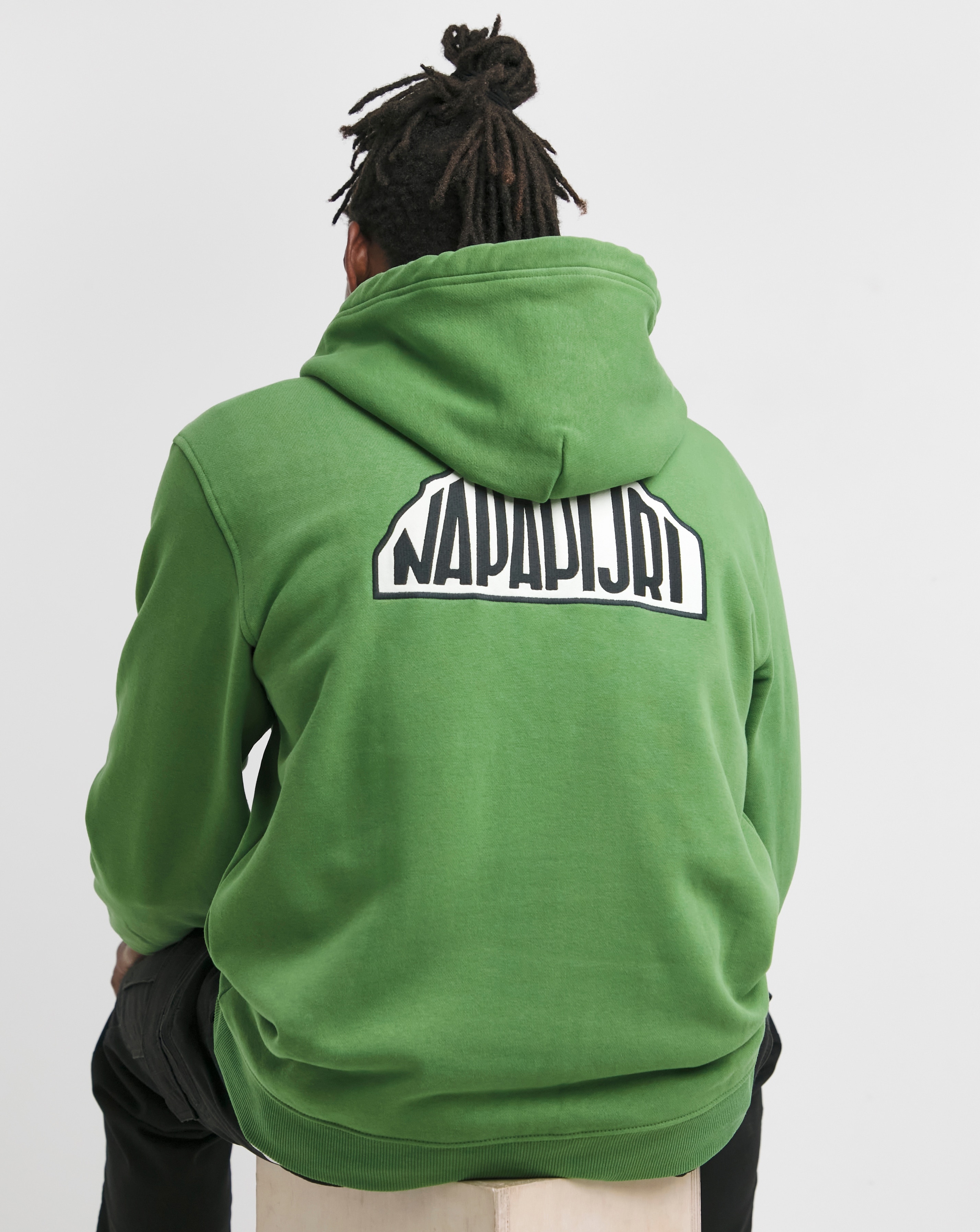 Napapijri Linth Back Logo Hoody - Green
