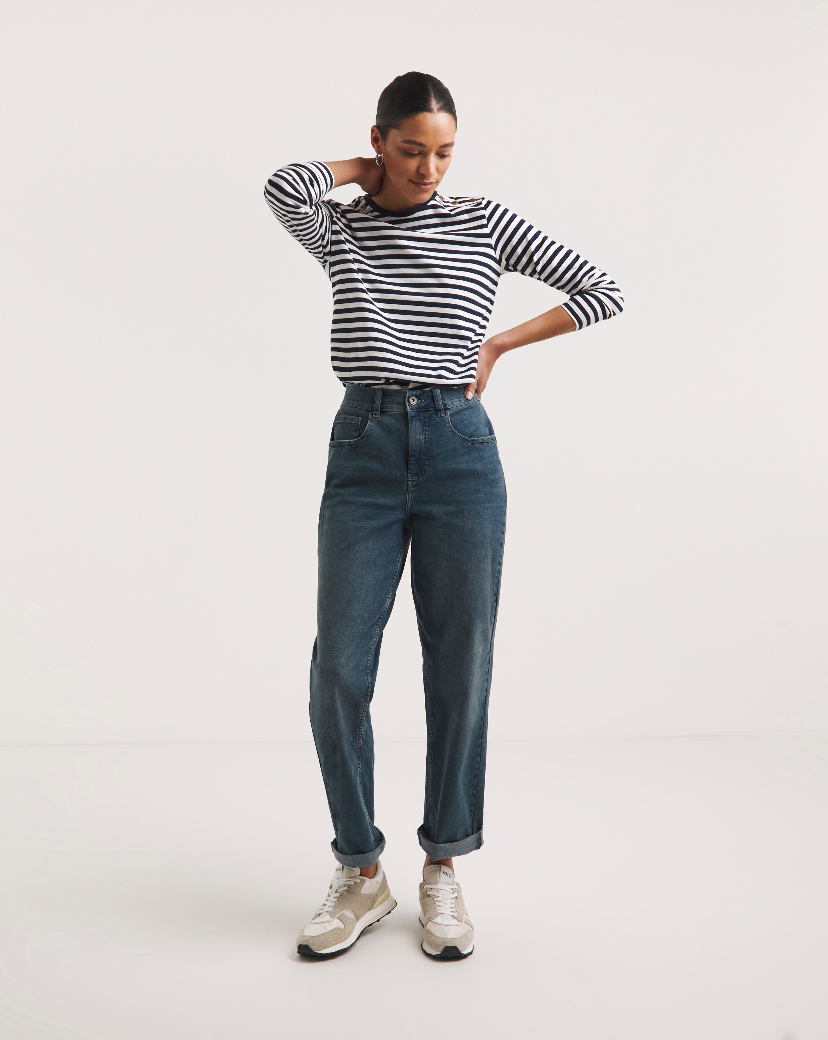 24/7 Organic Indigo Boyfriend Jeans