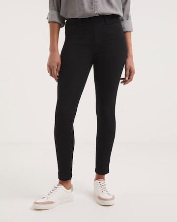 Simply Be Amber Black Pull On Skinny Jeggings