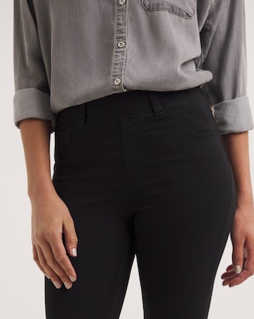 Simply Be Amber Black Pull On Skinny Jeggings