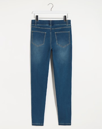 Simply Be Bella Mid Blue Pull On Slim Leg Jeggings