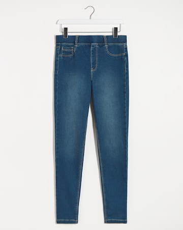 Simply Be Bella Mid Blue Pull On Slim Leg Jeggings