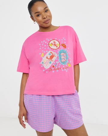 Simply Be Gingham Summer Pyjama Short Set