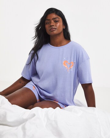 Simply Be Value Pyjama Short Set Shrimp Print