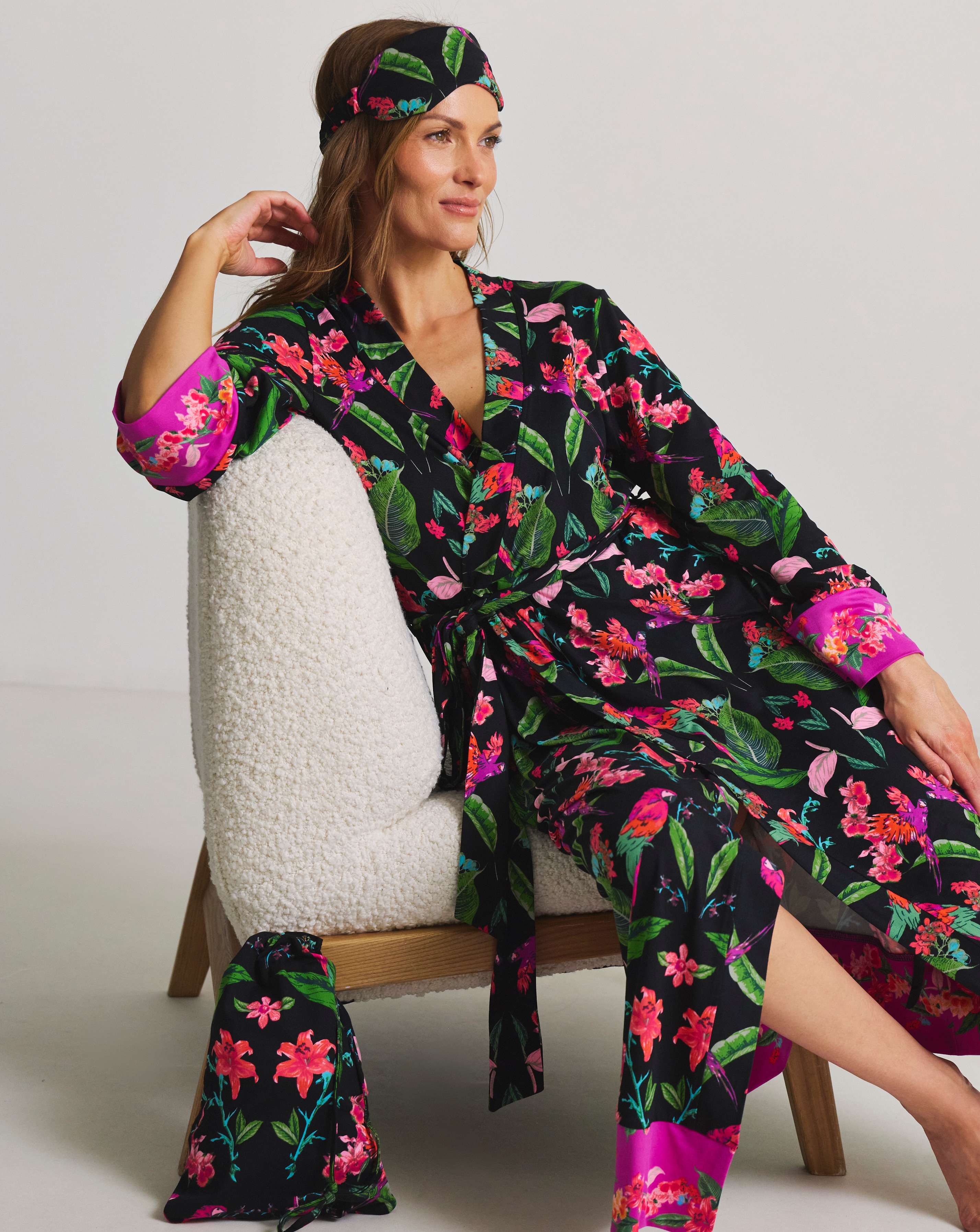 New In - Figleaves Floral Gown With Bag