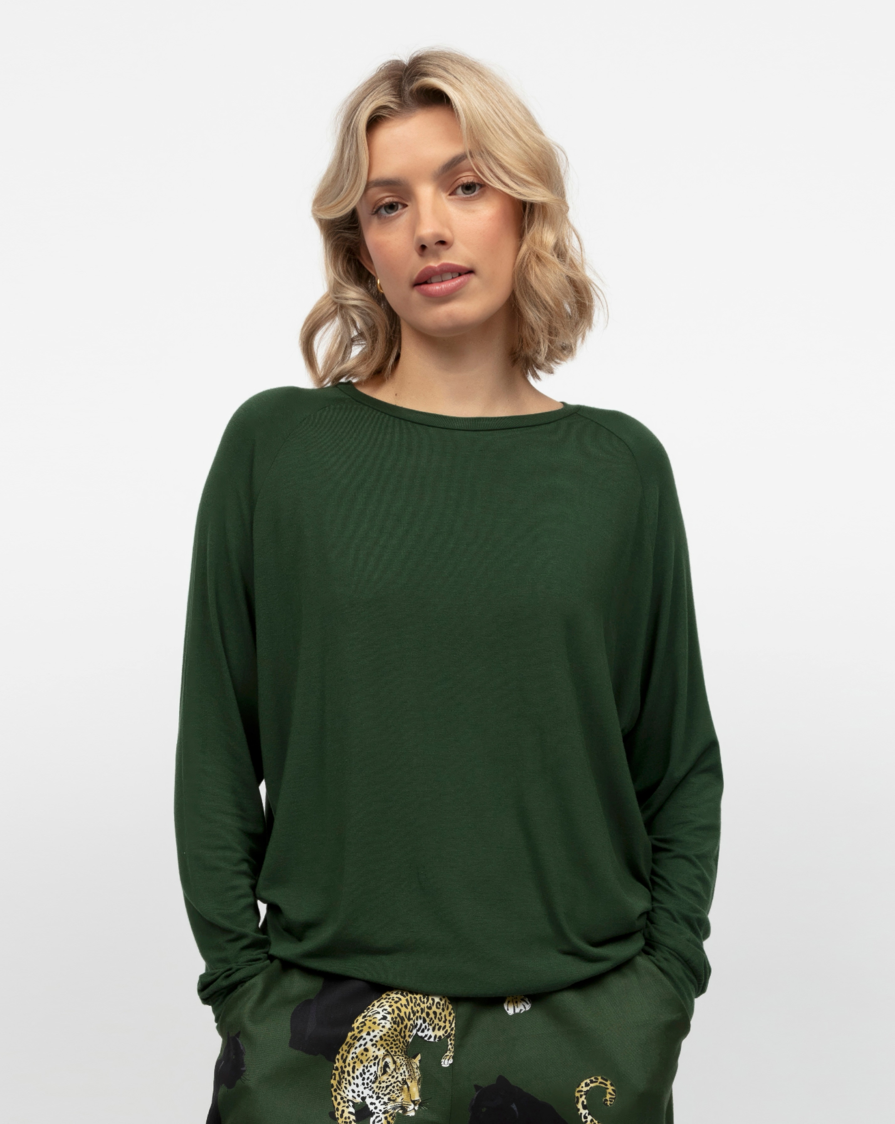 Cyberjammies Slouch Olive Pyjama Top