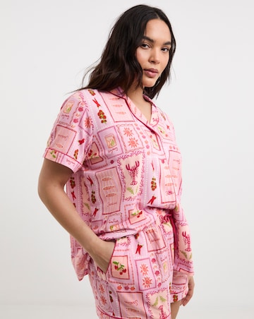 Simply Be Revere Pyjama Short Set Postcard Print