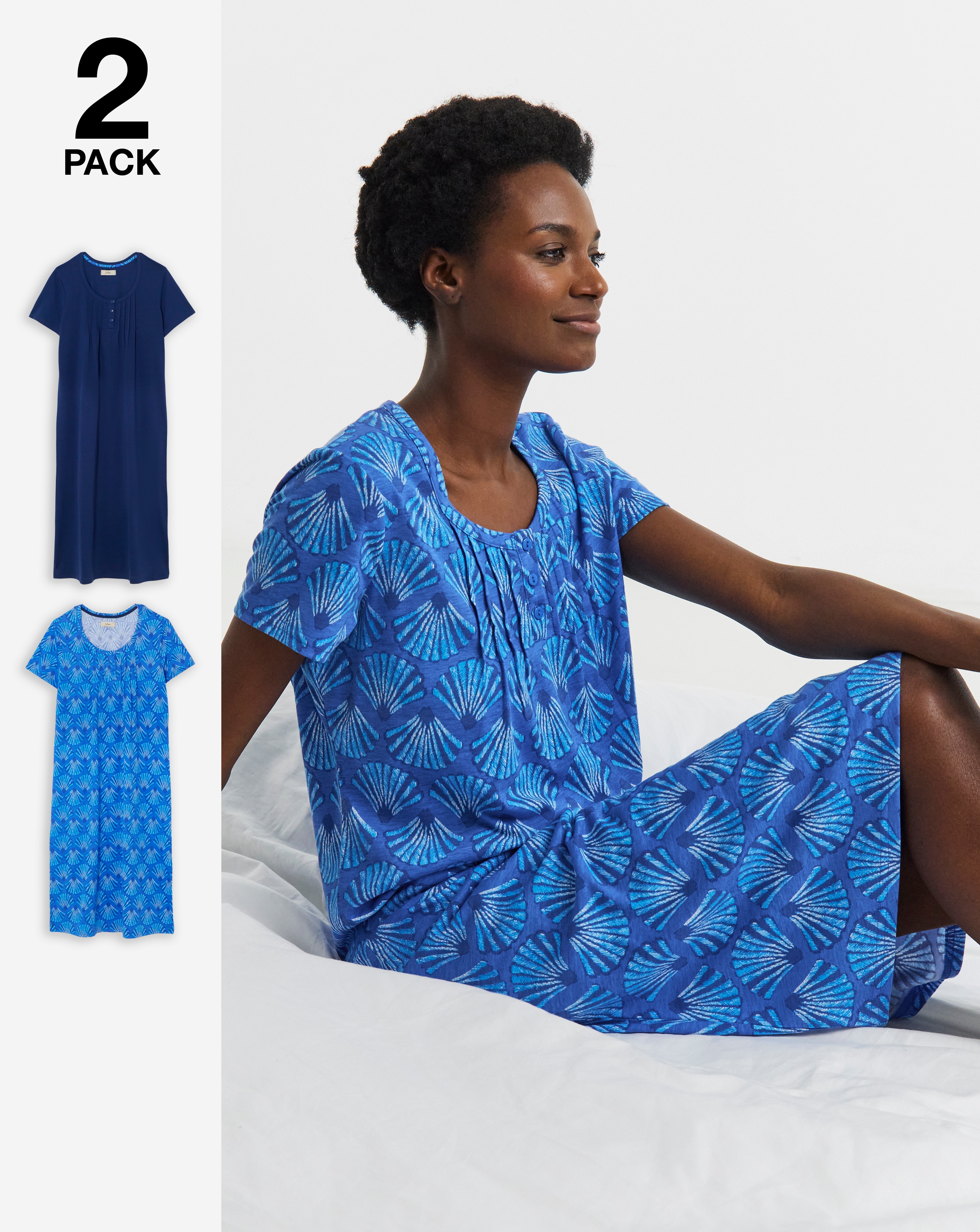 Julipa 2 Pack Value Shell Nighties