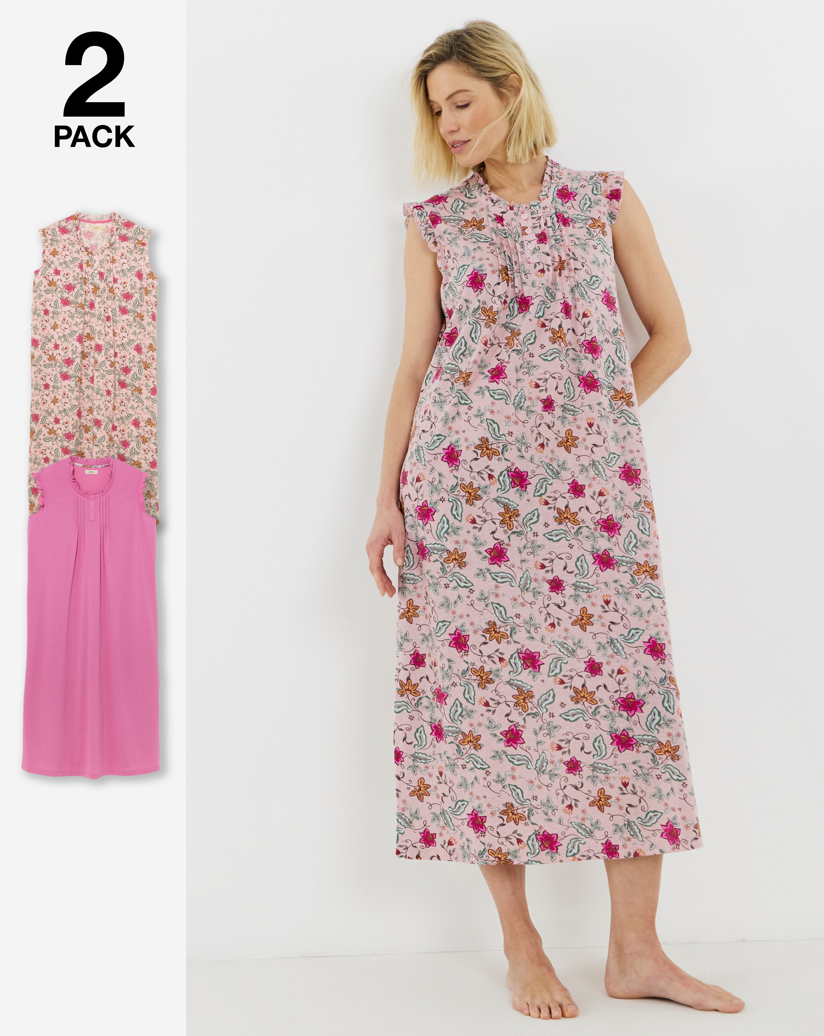 New In - Julipa 2 Pack Value Floral Nighties