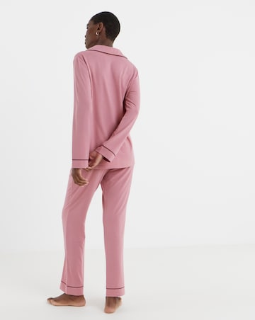 Pretty Secrets Contrast Piping Revere Pyjama Set