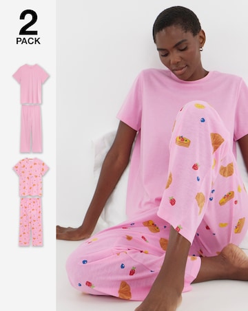 Pretty Secrets (2 Pack) Value Breakfast Print Pyjama Sets