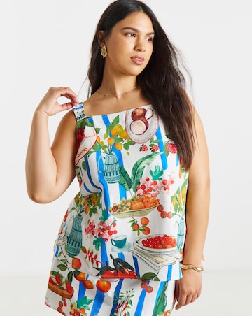 Fruit Print Sleeveless Cami