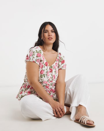 Rose Print Blouse