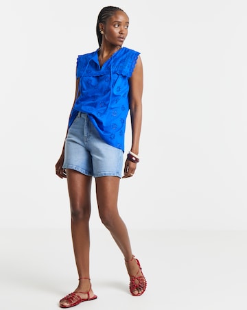 Simply Be Sailor Collar Broderie Top