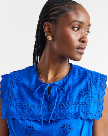 Simply Be Sailor Collar Broderie Top