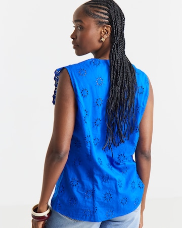 Simply Be Sailor Collar Broderie Top
