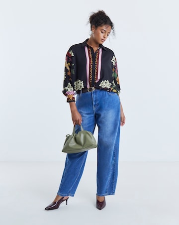 Simply Be Floral Print Placement Shirt