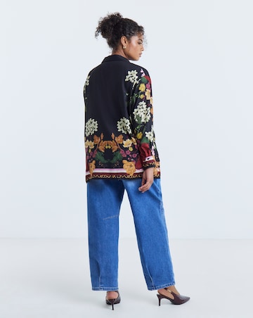 Simply Be Floral Print Placement Shirt