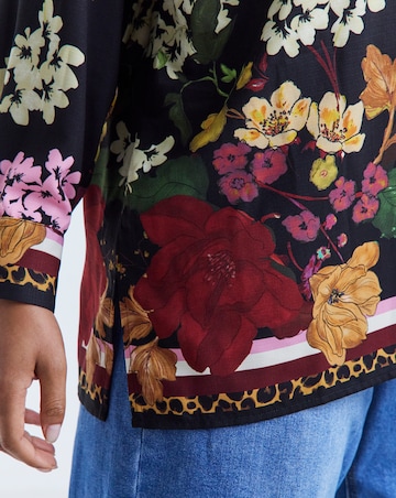Simply Be Floral Print Placement Shirt