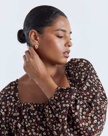 Simply Be Ditsy Floral Blouson Sleeve Blouse